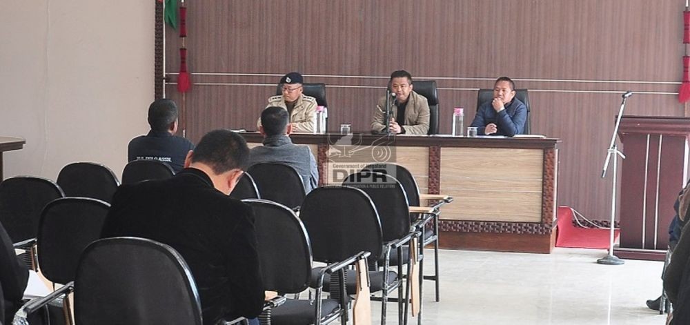 DC Mokokchung, Thsuvisie Phoji chairing the DPDB meeting held at DC’s Conference Hall, Mokokchung. (DIPR Photo)